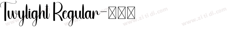 Twylight Regular字体转换